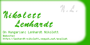 nikolett lenhardt business card